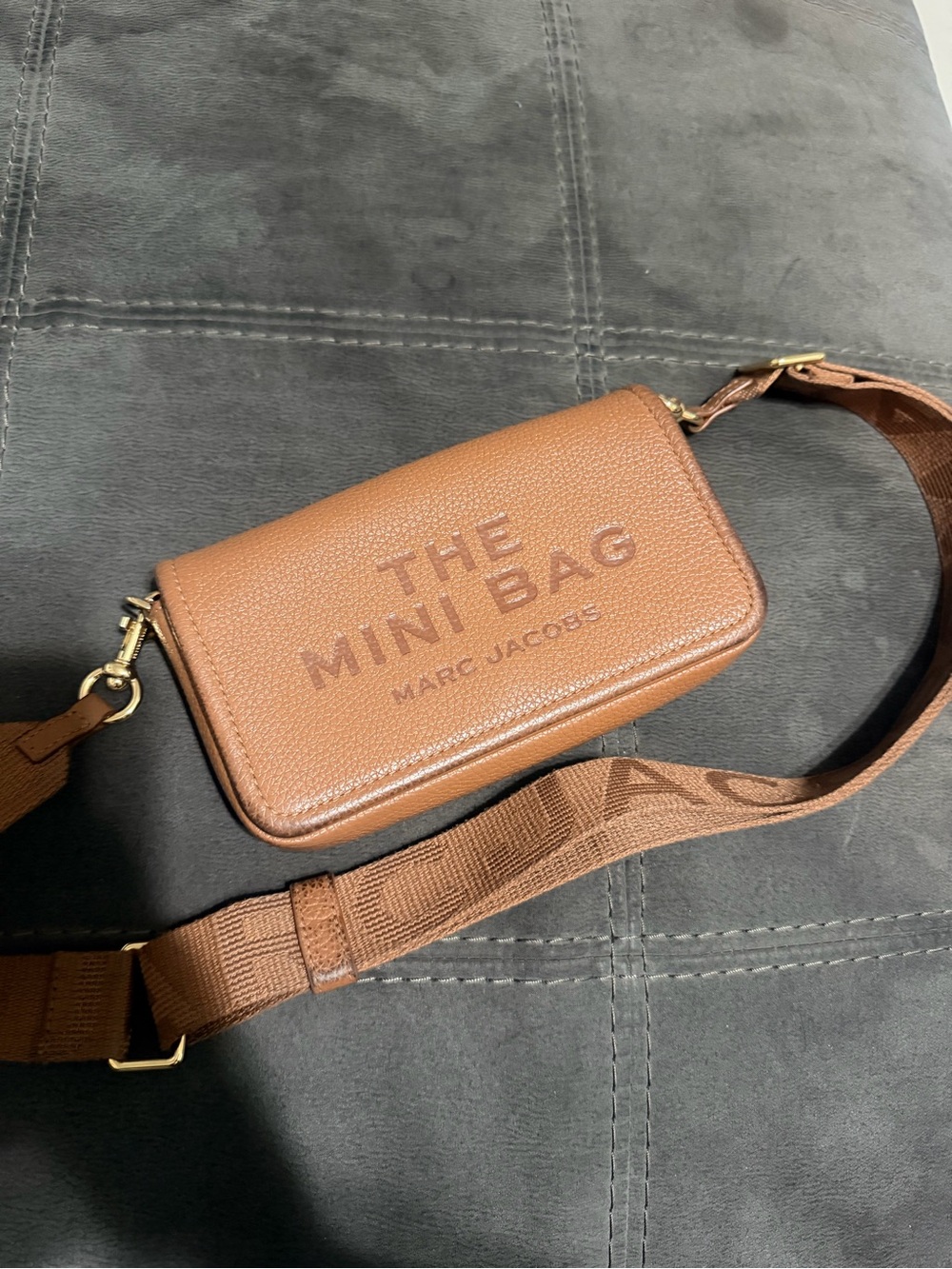 Marc Jacobs Mini Bag in Brown Leather with Branded Strap